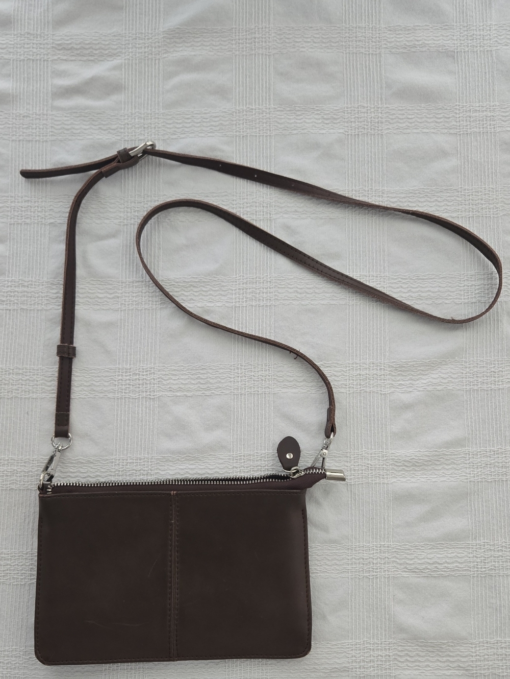 Befen Dark Brown Genuine Leather Multi-Pocket Crossbody Bag_0094